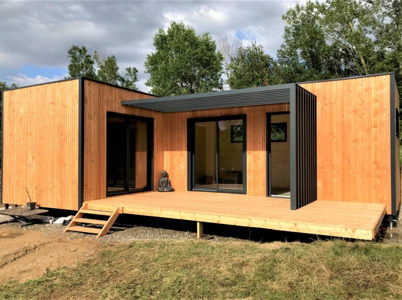 Tiny House confortable avec deux modules installées en Ariège